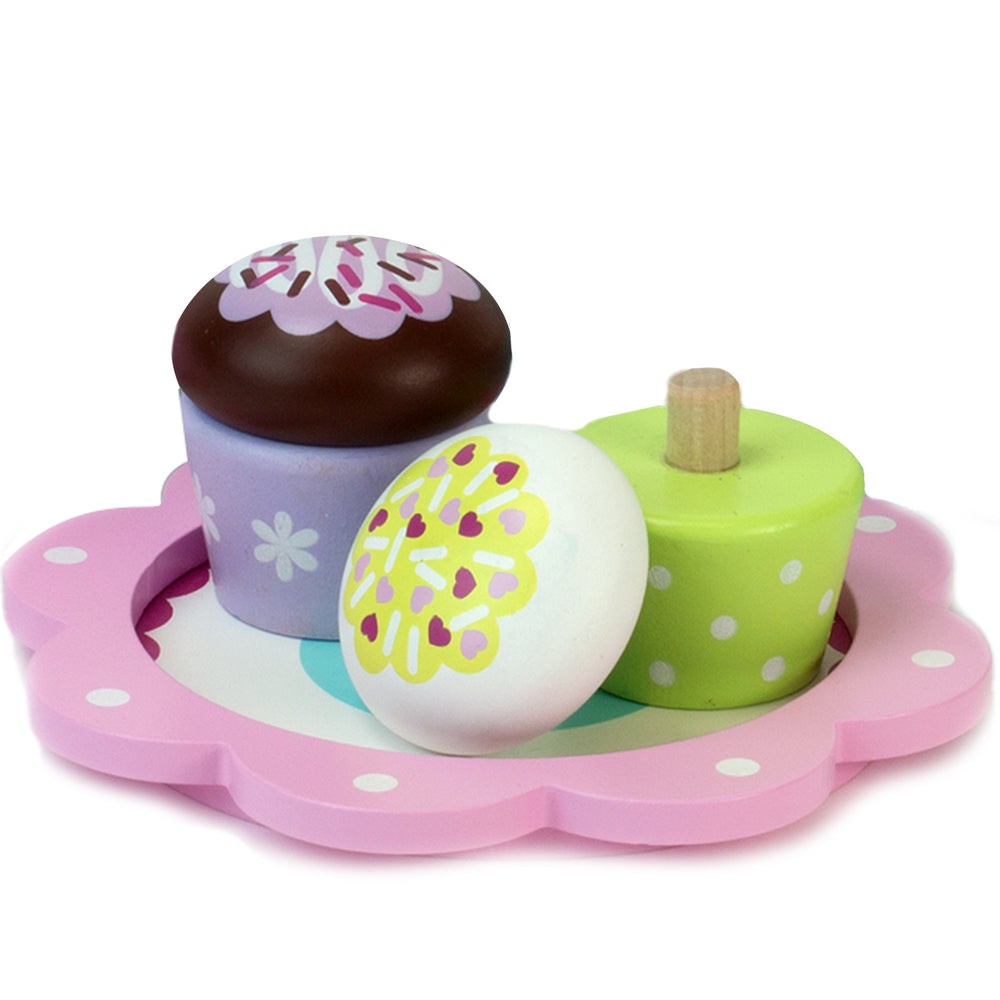 Sophia's - 9 pcs Wooden Making Cakes Set - Pink