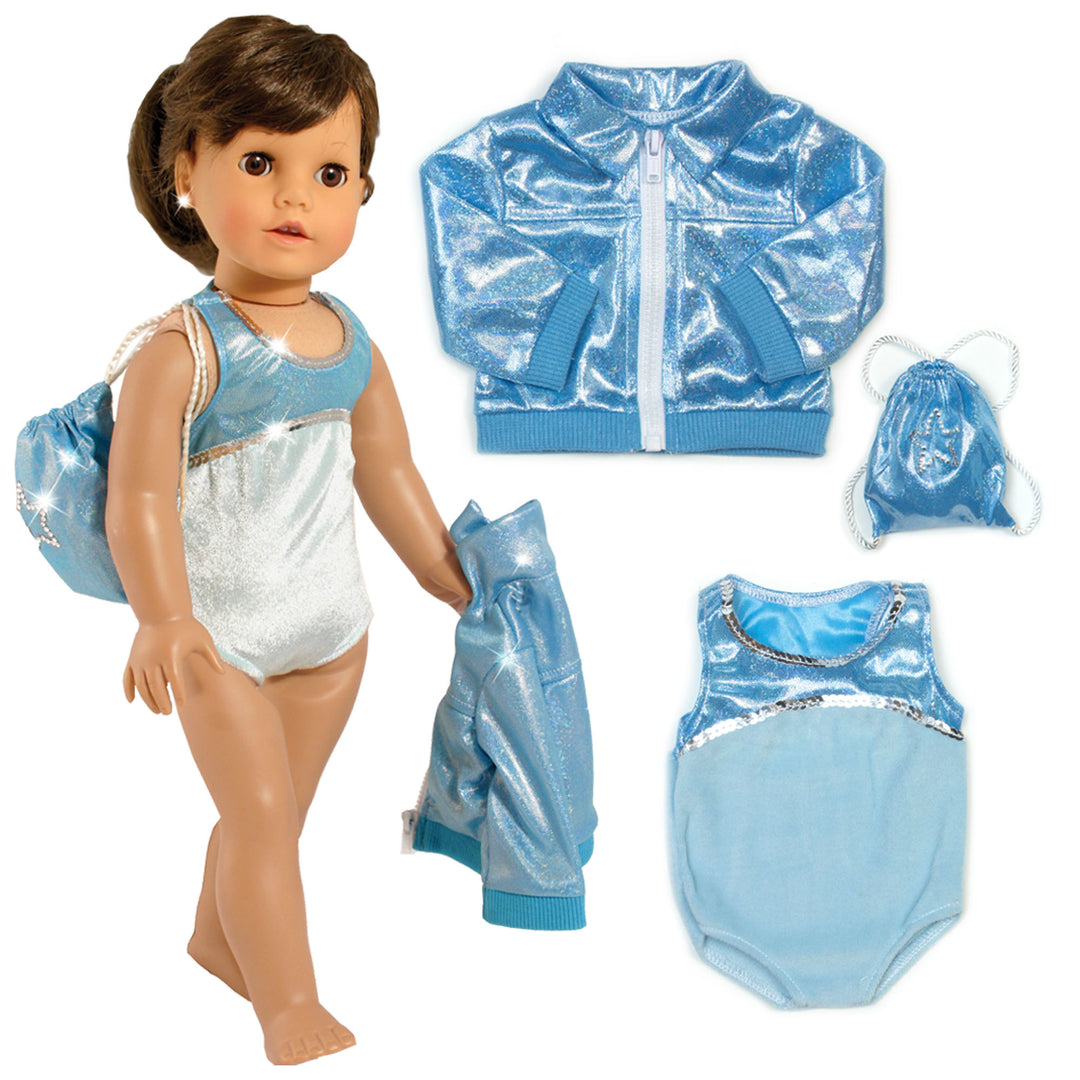 Sophia's - 18" Doll - Gymnastics Leotard & Nylon Jacket - Aqua