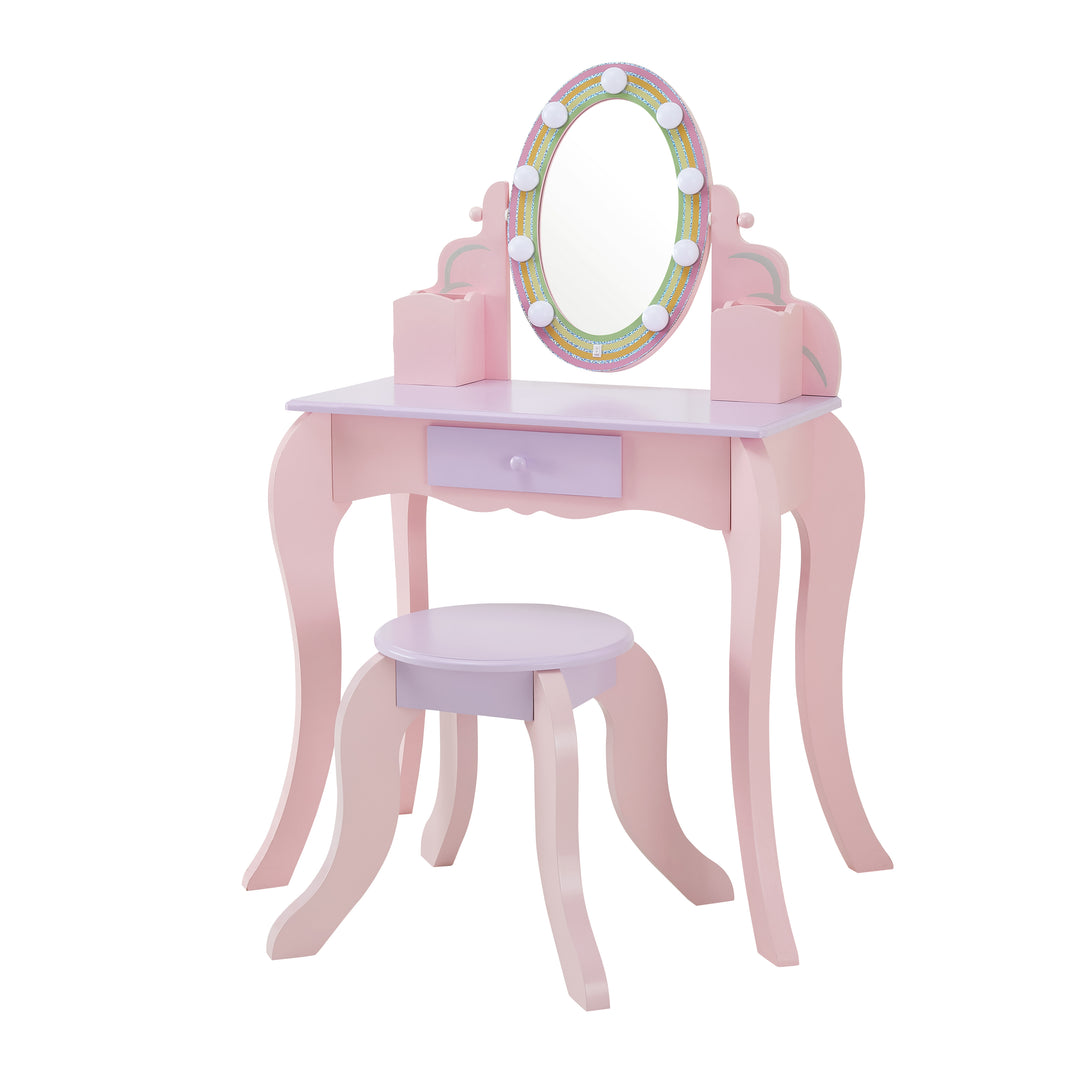 Fantasy Fields Little Princess Rapunzel Vanity with LED Illuminated Mirror