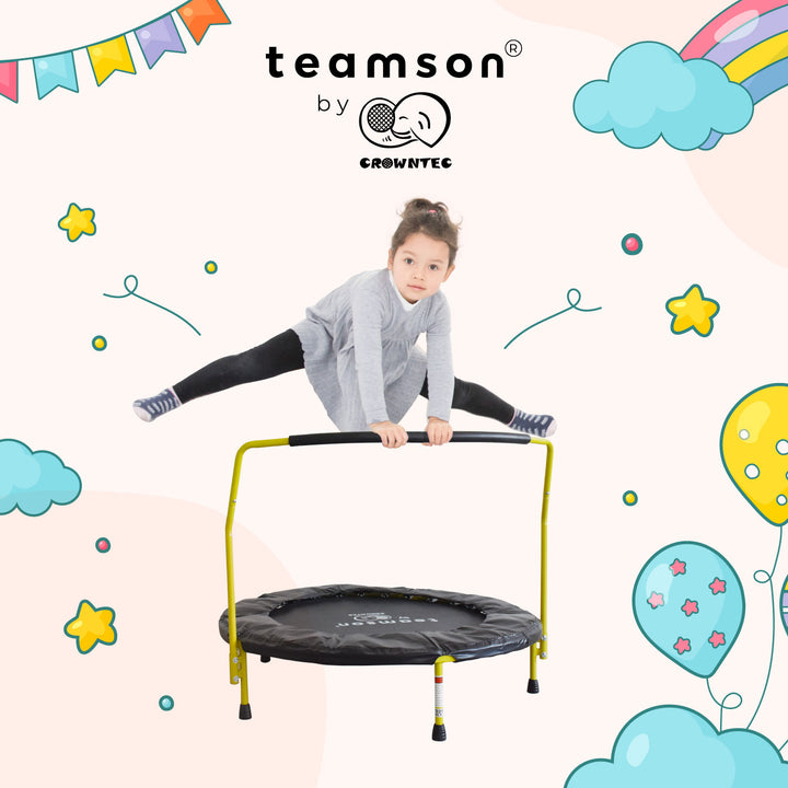 Teamson by Crowntec 36'' UV-Resistant Kids Trampoline with Handle