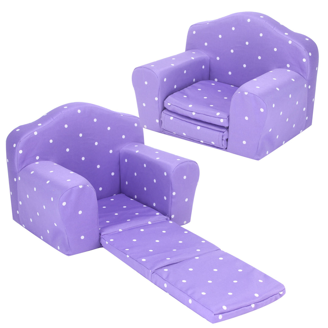 Sophia's - 18" Doll - Polka Dot Pull Out Chair Single Bed - Purple