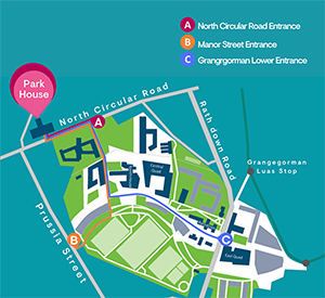 Map with the location of the ICE institute