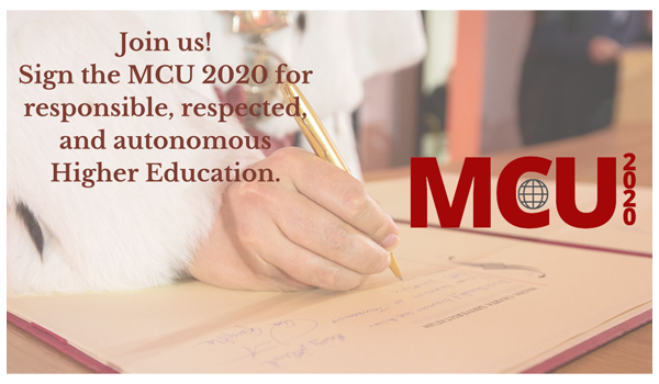 Join Us! Sign the MCU for responsible, respected and autonomous Higher Education