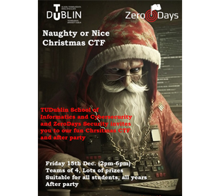 Image for Naughty or Nice Xmas CTF, Blanchardstown Campus - 15 December