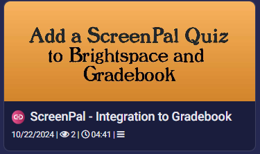 image tile of a video on integrations in Brightspace